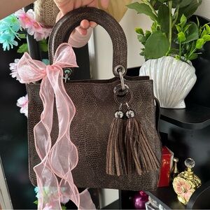 STUART WEITZMAN SNAKE SKIN BAG